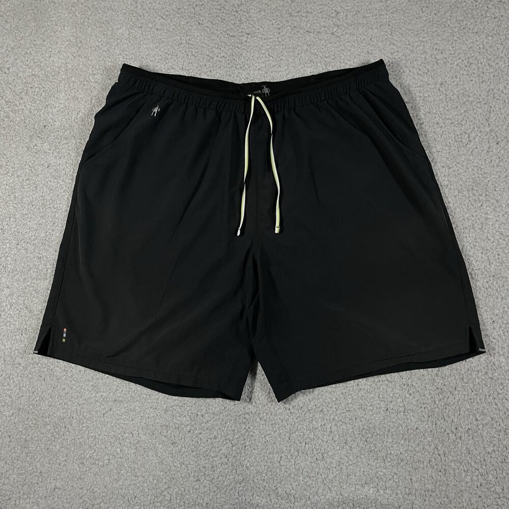 Smartwool Shorts Mens XL Black Merino Wool Lined Athletic Outdoor Hiking 8"